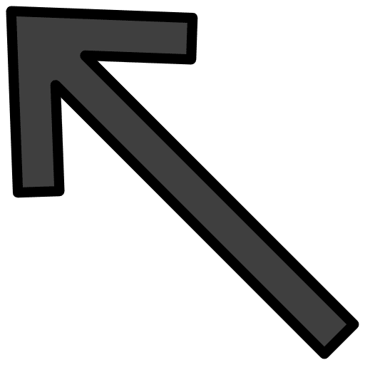 Up Left Arrow Emoji from OpenMoji Set