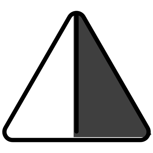 Up Pointing Triangle With Right Half Black Emoji from OpenMoji Emoji Set