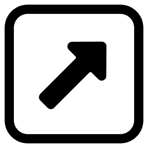 Up Right Arrow High Contrast Emoji from Fluent Emoji High Contrast Set