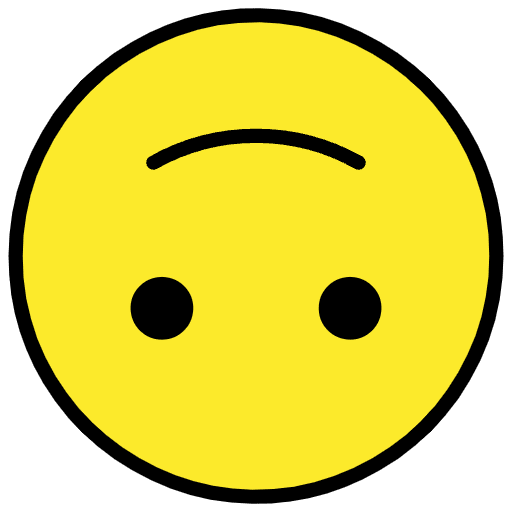 Upside Down Face Emoji from OpenMoji Emoji Set