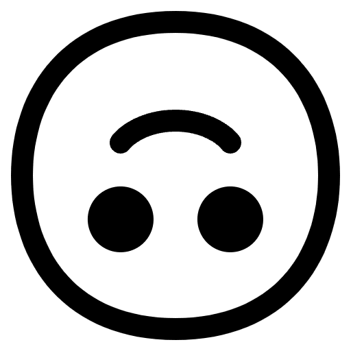 Upside Down Face High Contrast Emoji from Fluent Emoji High Contrast Set