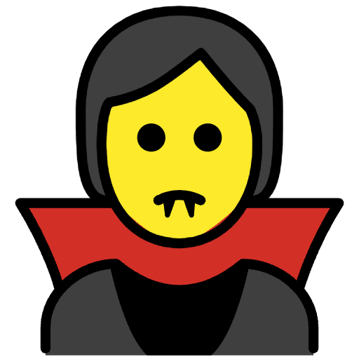 Vampire Emoji from OpenMoji Emoji Set