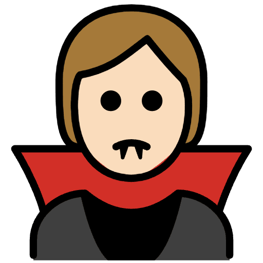 Vampire Light Skin Tone Emoji from OpenMoji Emoji Set