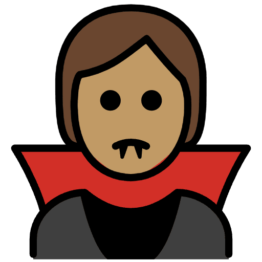 Vampire Medium Skin Tone Element from OpenMoji Emoji Set