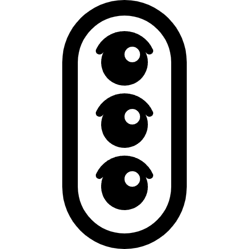 Vertical Traffic Light High Contrast Element from Fluent Emoji High Contrast Set