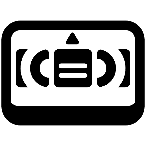 Videocassette High Contrast Emoji from Fluent Emoji High Contrast Set