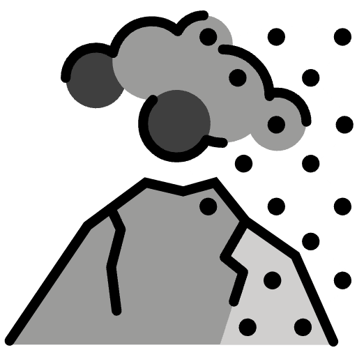 Volcano Ashes Emoji from OpenMoji Set