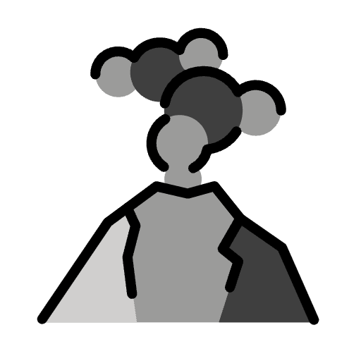 Volcano Eruption Emoji from OpenMoji Set