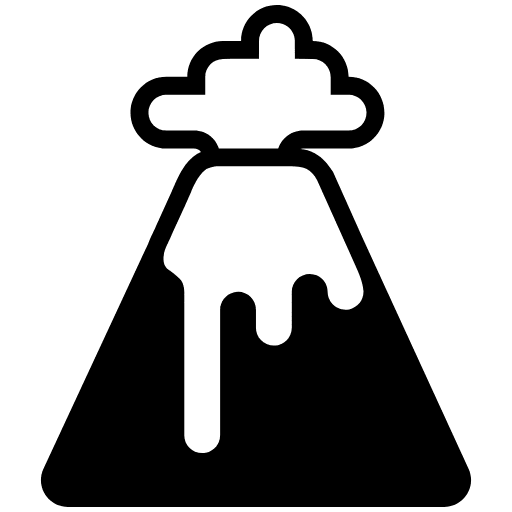 Volcano High Contrast Emoji from Fluent Emoji High Contrast Set
