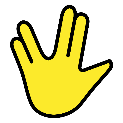Vulcan Salute Emoji from OpenMoji Emoji Set