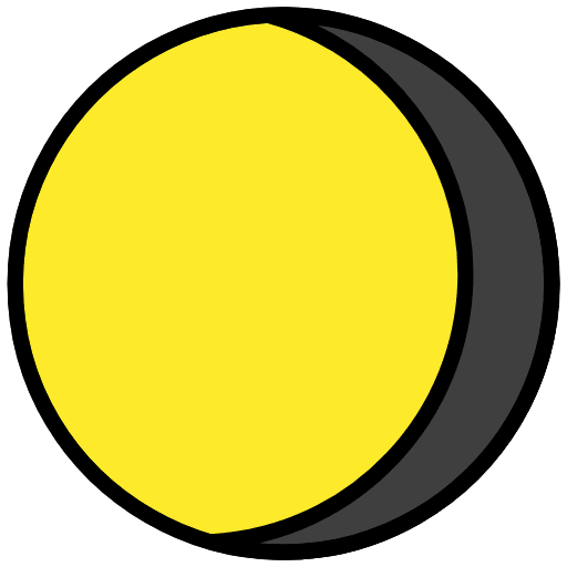Waning Gibbous Moon Emoji from OpenMoji Emoji Set