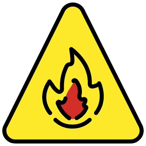 Warning Fire Emoji from OpenMoji Emoji Set