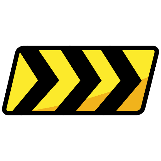 Warning Strip Right Emoji from OpenMoji Emoji Set