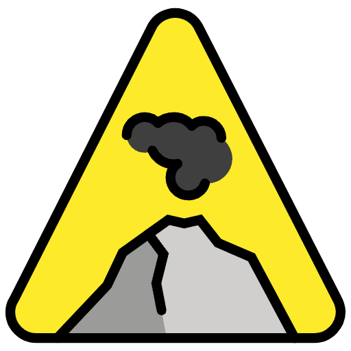 Warning Volcano Emoji from OpenMoji Set