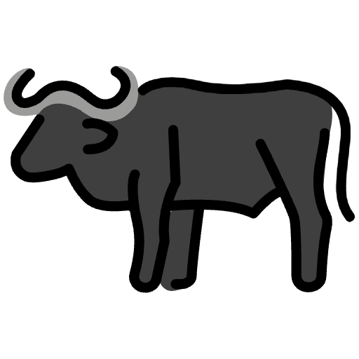 Water Buffalo Emoji from OpenMoji Emoji Set