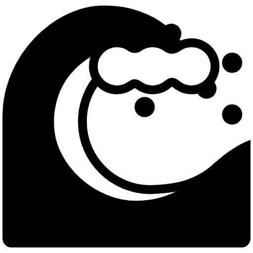 Water Wave High Contrast Emoji from Fluent Emoji High Contrast Set