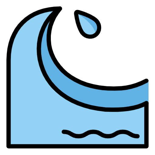 Water Wave Emoji from OpenMoji Emoji Set
