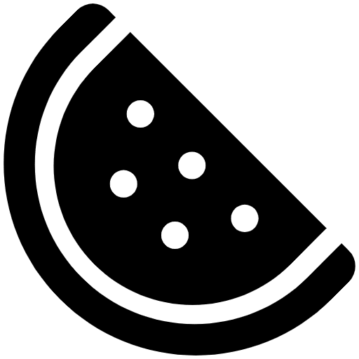 Watermelon High Contrast Element from Fluent Emoji High Contrast Set