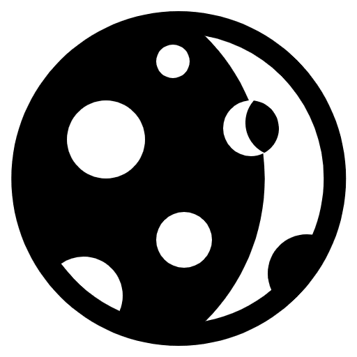 Waxing Crescent Moon High Contrast Emoji from Fluent Emoji High Contrast Set