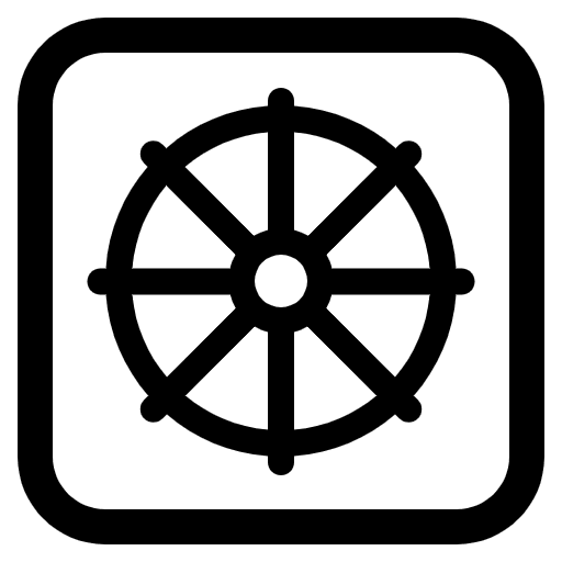Wheel Of Dharma High Contrast Emoji from Fluent Emoji High Contrast Set