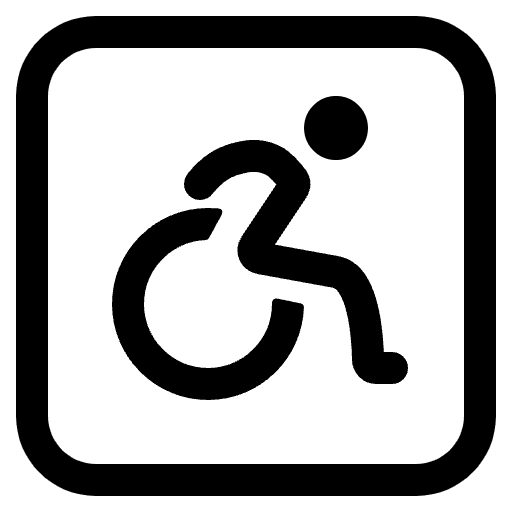 Wheelchair Symbol High Contrast Emoji from Fluent Emoji High Contrast Set
