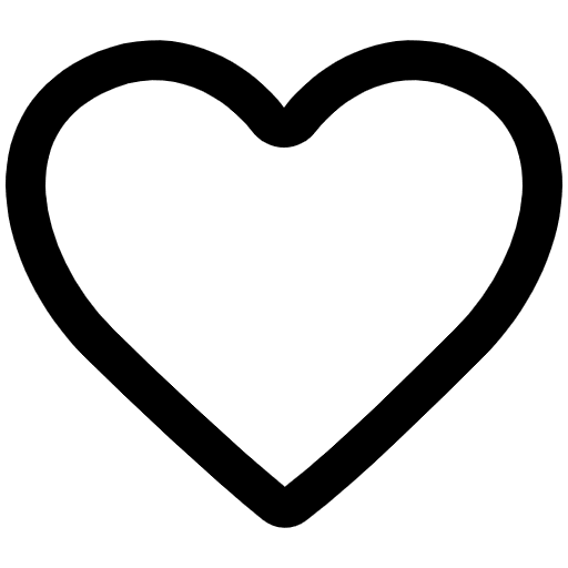 White Heart High Contrast Emoji from Fluent Emoji High Contrast Set