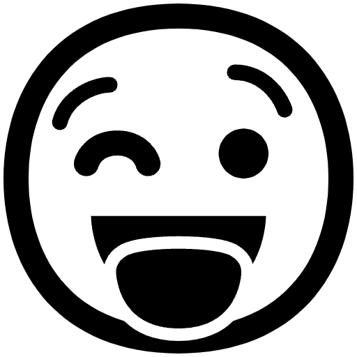 Winking Face With Tongue High Contrast Emoji from Fluent Emoji High Contrast Set