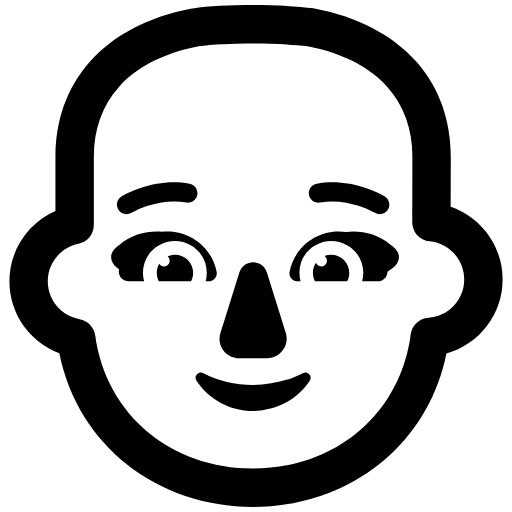 Woman Bald High Contrast Default Emoji from Fluent Emoji High Contrast Set