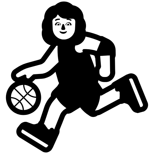 Woman Bouncing Ball High Contrast Default Emoji from Fluent Emoji High Contrast Set