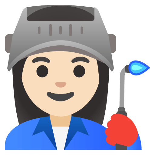 Woman Factory Worker Light Skin Tone Emoji from Noto Emojis Set