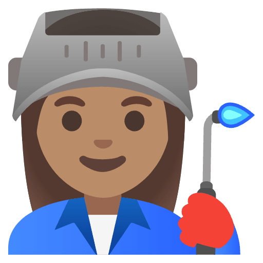 Woman Factory Worker Medium Skin Tone Element from Noto Emojis Set