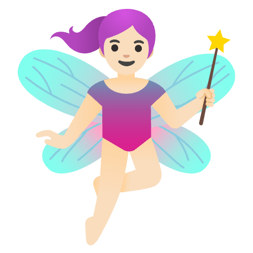 Woman Fairy Light Skin Tone Emoji from Noto Emoji Set
