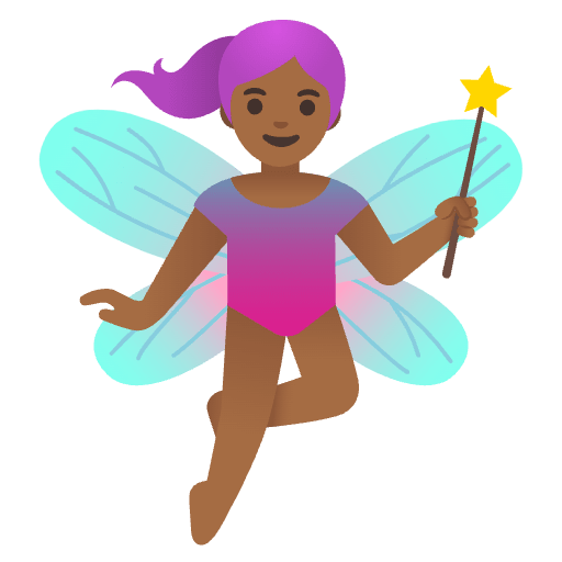 Woman Fairy Medium Dark Skin Tone Emoji from Noto Emoji Set