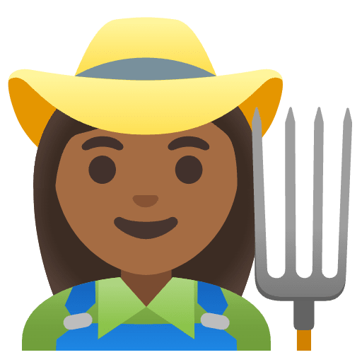 Woman Farmer Medium Dark Skin Tone Emoji from Noto Emoji Set