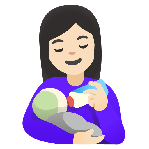 Woman Feeding Baby Light Skin Tone Element from Noto Emojis Set