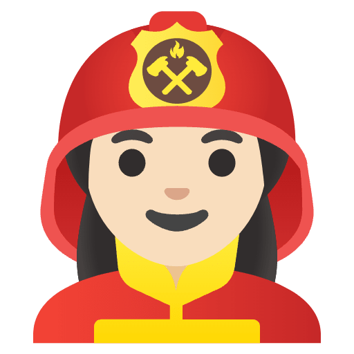 Woman Firefighter Light Skin Tone Emoji from Noto Emojis Set