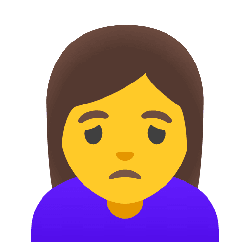 Woman Frowning Emoji from Noto Emojis Set