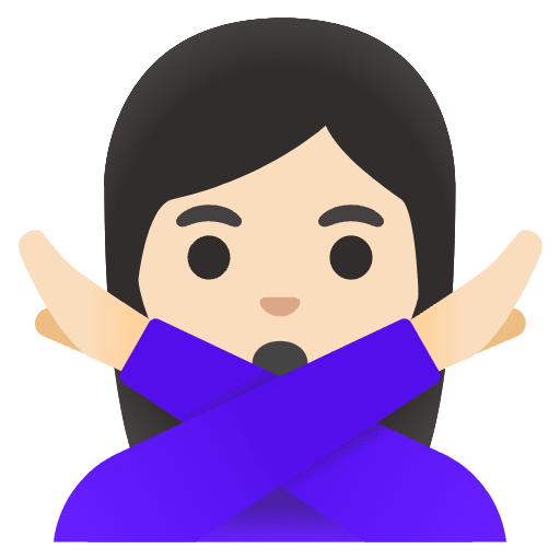 Woman Gesturing No Light Skin Tone Element from Noto Emojis Set