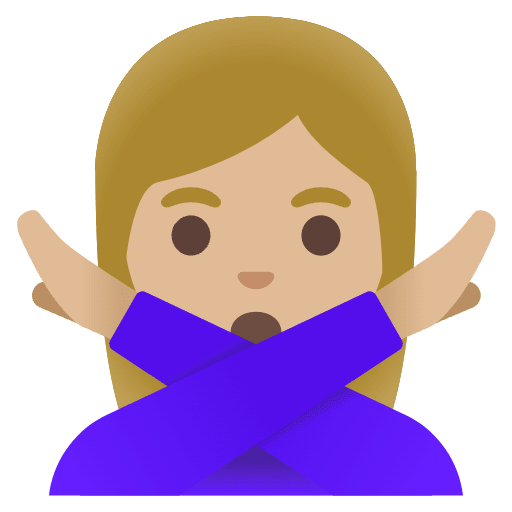 Woman Gesturing No Medium Light Skin Tone Element from Noto Emojis Set