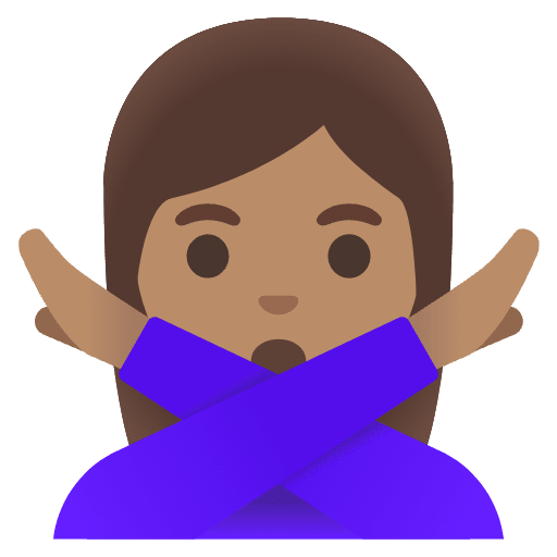 Woman Gesturing No Medium Skin Tone Emoji from Noto Emojis Set