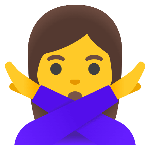 Woman Gesturing No Emoji from Noto Emoji Set
