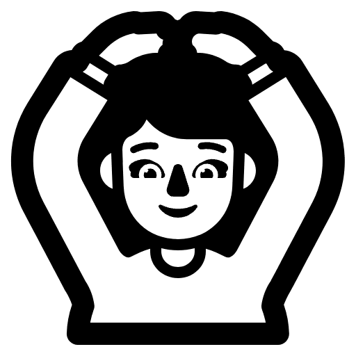 Woman Gesturing Ok High Contrast Default Emoji from Fluent Emoji High Contrast Set