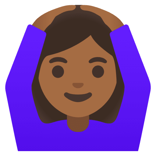 Woman Gesturing Ok Medium Dark Skin Tone Emoji from Noto Emojis Set
