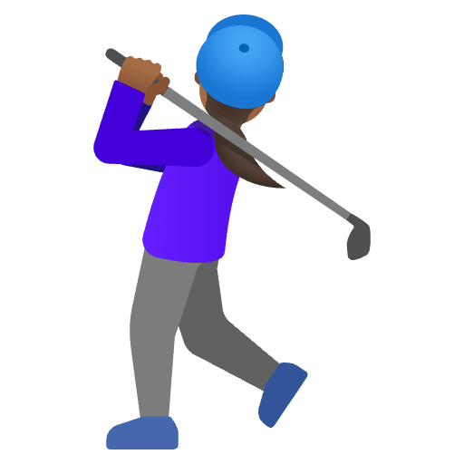 Woman Golfing Medium Dark Skin Tone Emoji from Noto Emoji Set