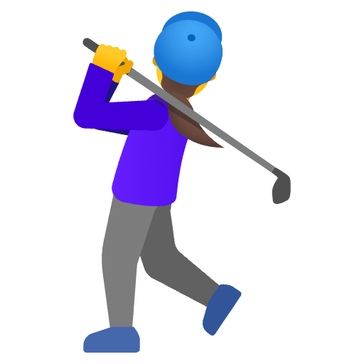 Woman Golfing Element from Noto Emojis Set