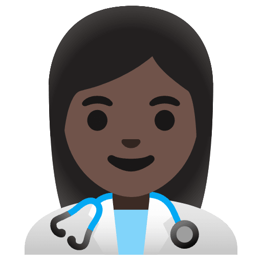 Woman Health Worker Dark Skin Tone Emoji from Noto Emoji Set