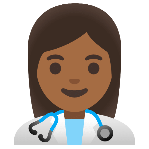 Woman Health Worker Medium Dark Skin Tone Emoji from Noto Emoji Set