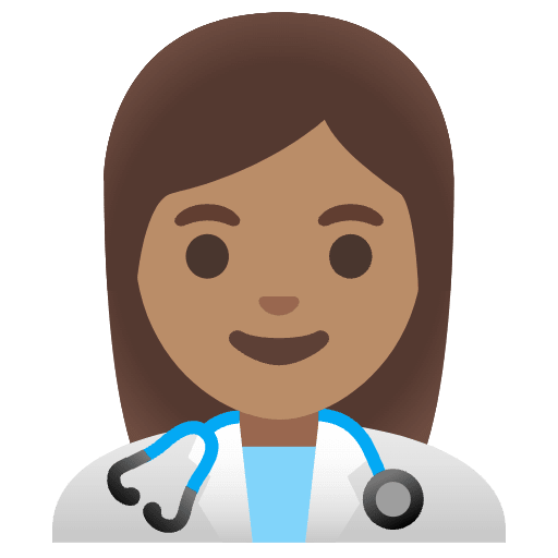 Woman Health Worker Medium Skin Tone Emoji from Noto Emoji Set