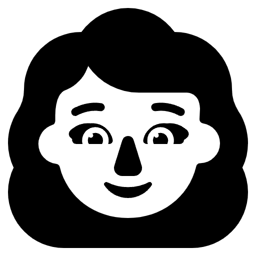 Woman High Contrast Default Element from Fluent Emoji High Contrast Set