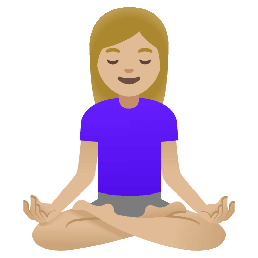 Woman In Lotus Position Medium Light Skin Tone Emoji from Noto Emojis Set